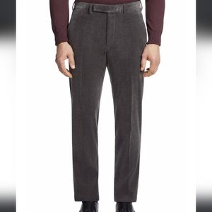 Zegna Men's Trouser Pant Cashco Cotton Cashmere 52 US 36 Dark Gray New Luxury